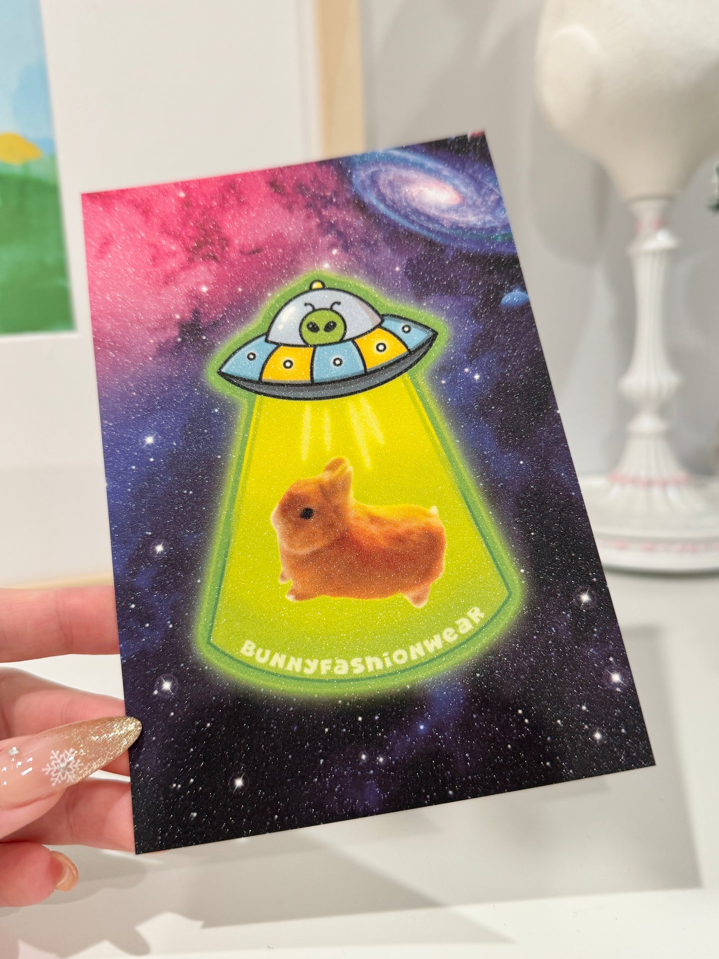 Bye Bye Eggie Shiny Postcard