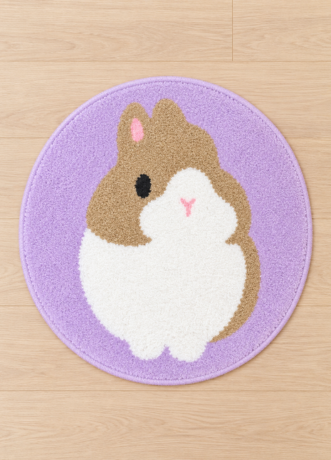 Bunny Tufting Round Ruggie