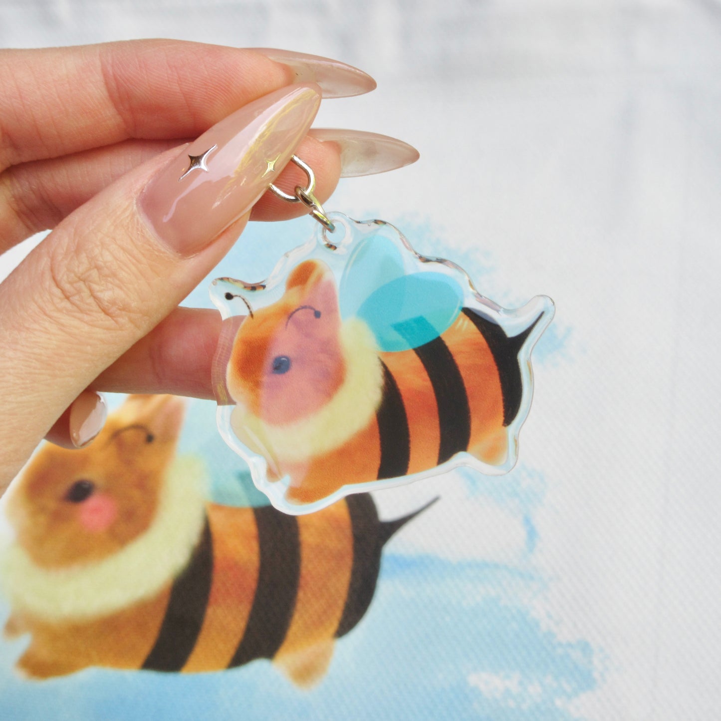 Babee Bumbleggie Acrylic Keychain 50x50mm🐝