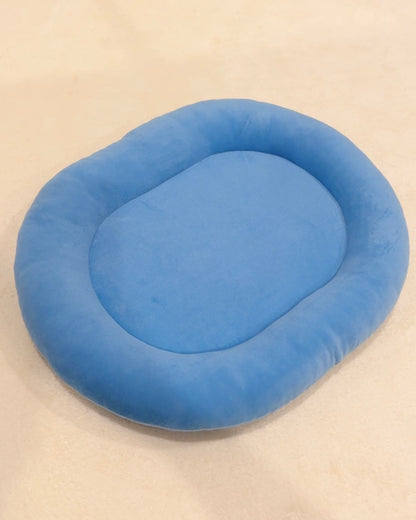 Sky Blue Velvet bunny Bed, Large