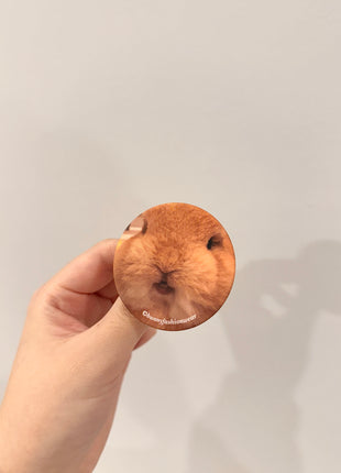 Eggie Smiling Pin back badge, Matte finish