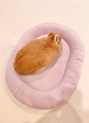 Dust Pink Velvet bunny Bed