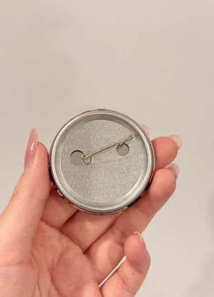 Eggie Baby Tongue Pin back badge, Matte finish