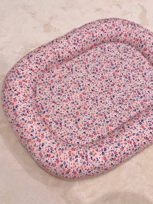 Pink mini flower bunny Bed, Large