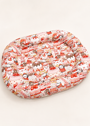Strawberry cake bunny bed, Large