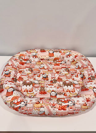 Strawberry cake bunny bed, Large