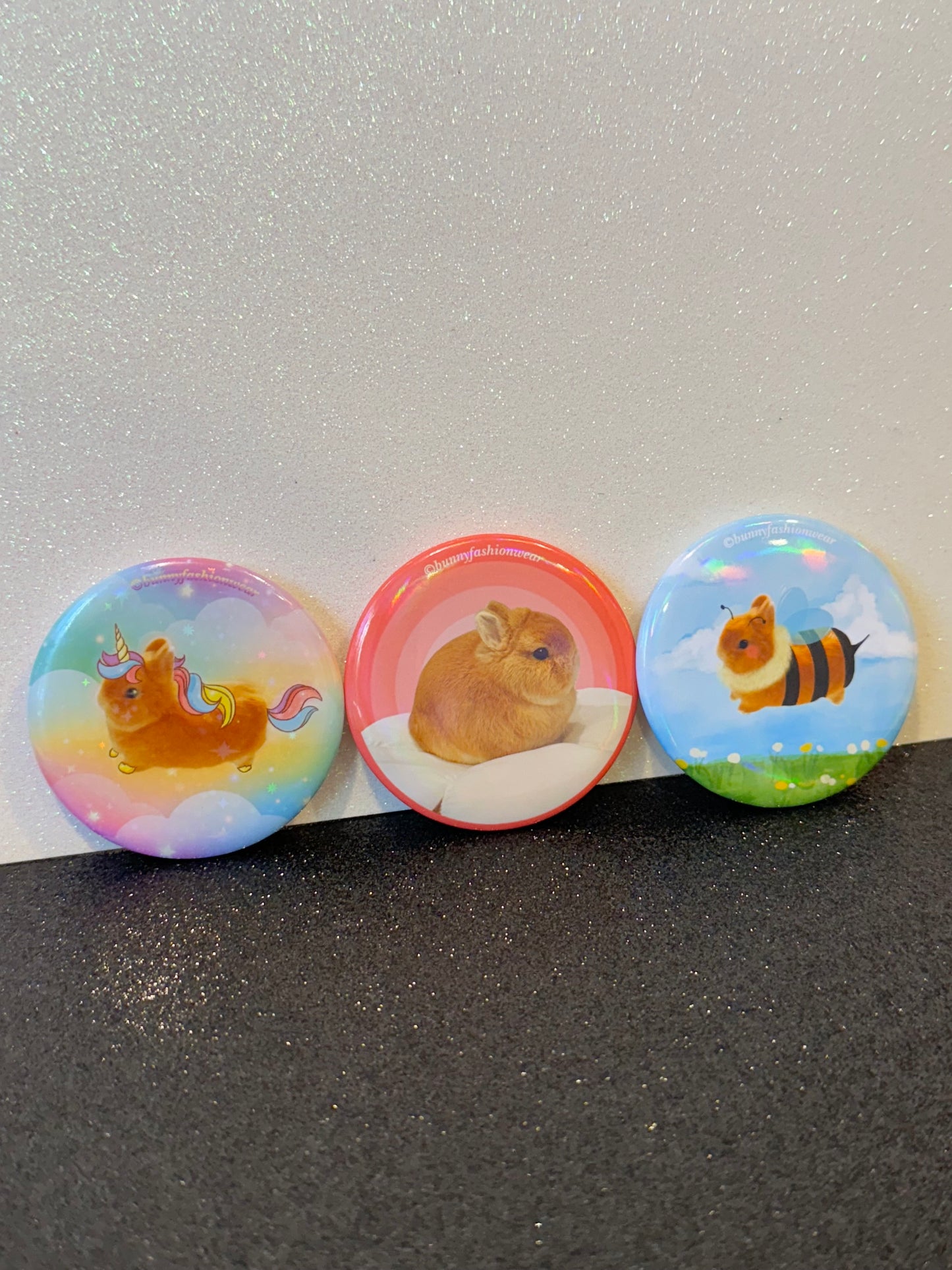 Set Of 3 Eggie Pin badge 58x58mm 10% OFF