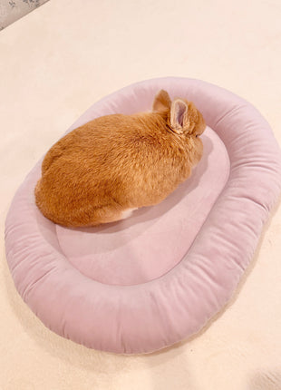 Dust Pink Velvet bunny Bed