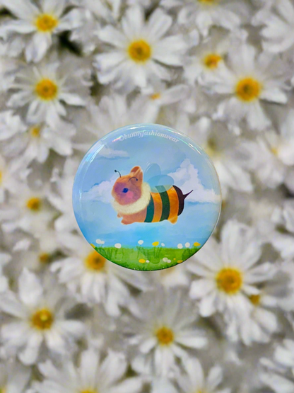 Babee Bumbleggie Holographic Pin Badge 58x58mm