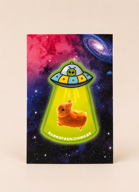 Bye Bye Eggie Shiny Postcard