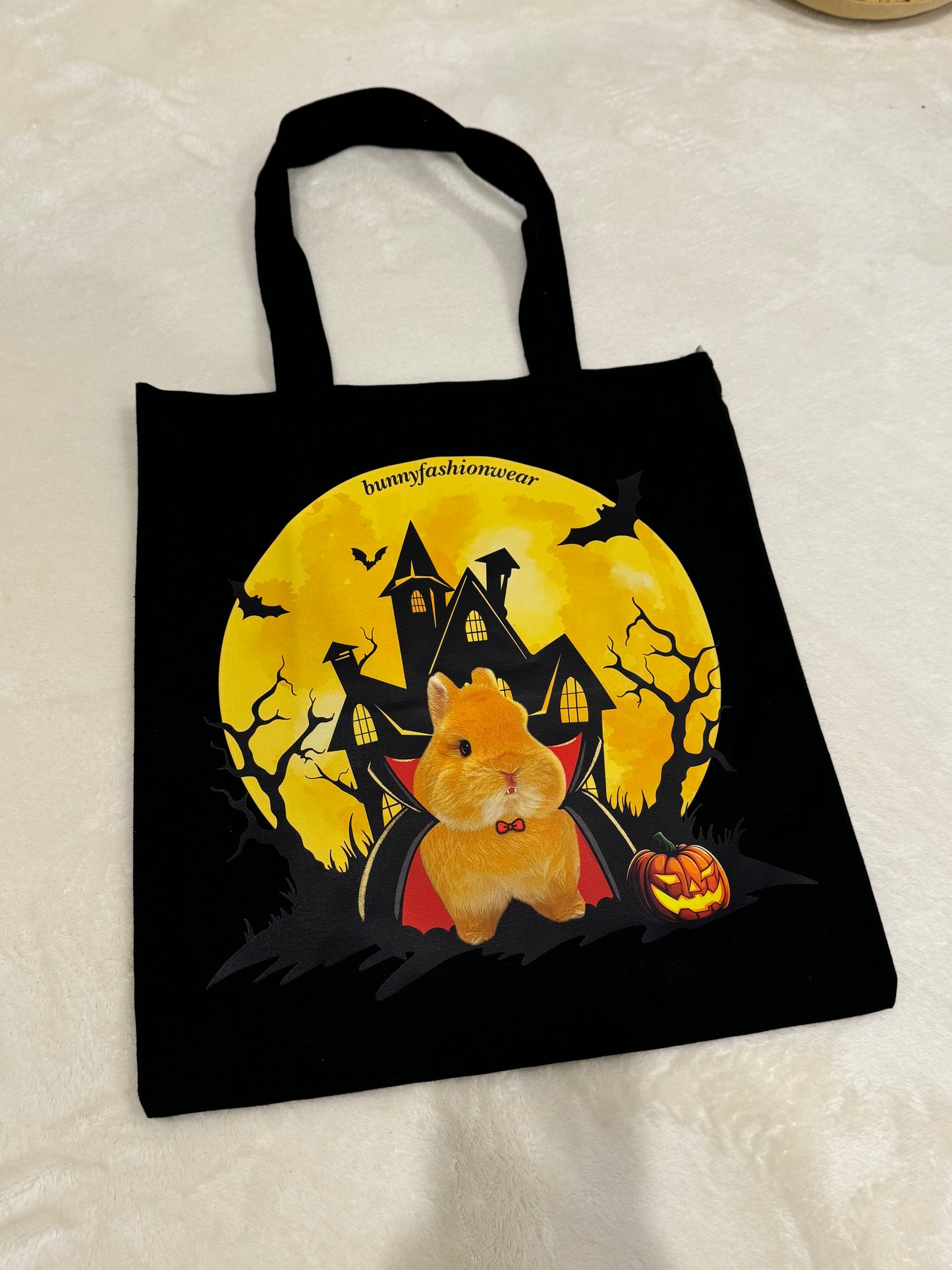 Eggiecula Halloween Limited Edition Black Canvas Bag 38x34cm