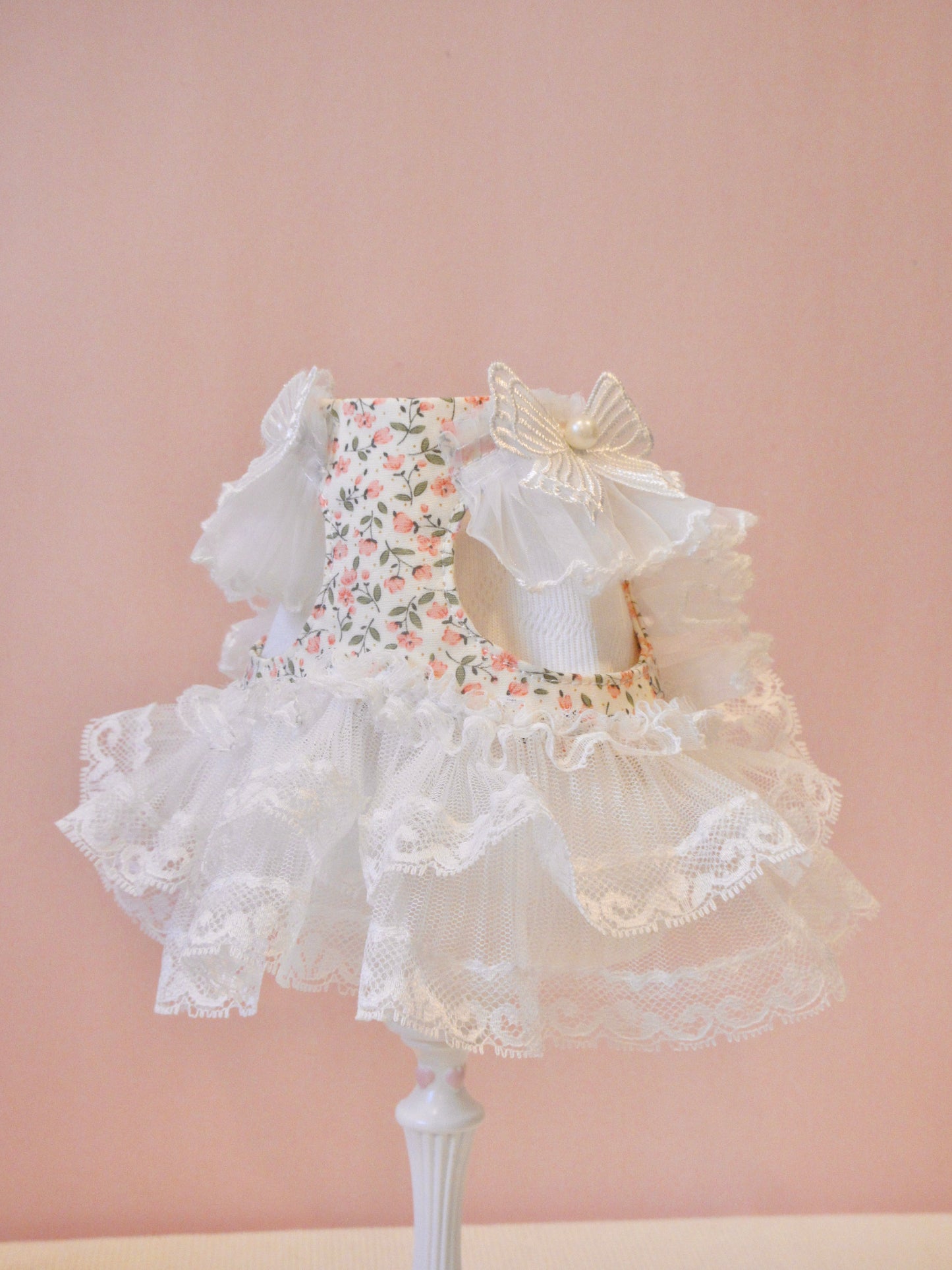 Mini Flower Lace Dress/ No D ring. 3D Non-Adjustable