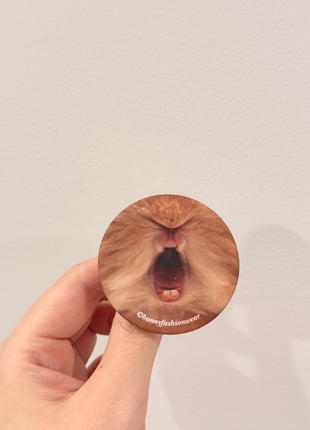 Eggie Baby Tongue Pin back badge, Matte finish
