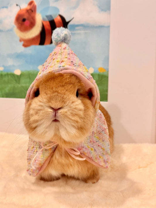 Egging Hood Pink Cape For Netherland dwarf