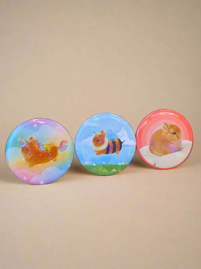 Set Of 3 Eggie Pin badge 58x58mm 10% OFF