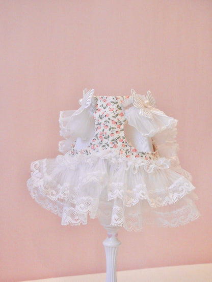 Mini Flower Lace Dress/ No D ring. 3D Non-Adjustable