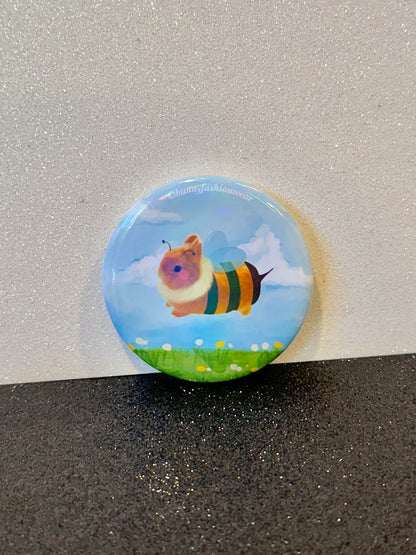 Babee Bumbleggie Holographic Pin Badge 58x58mm