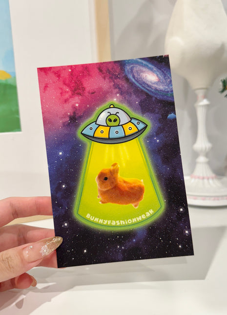 Bye Bye Eggie Shiny Postcard
