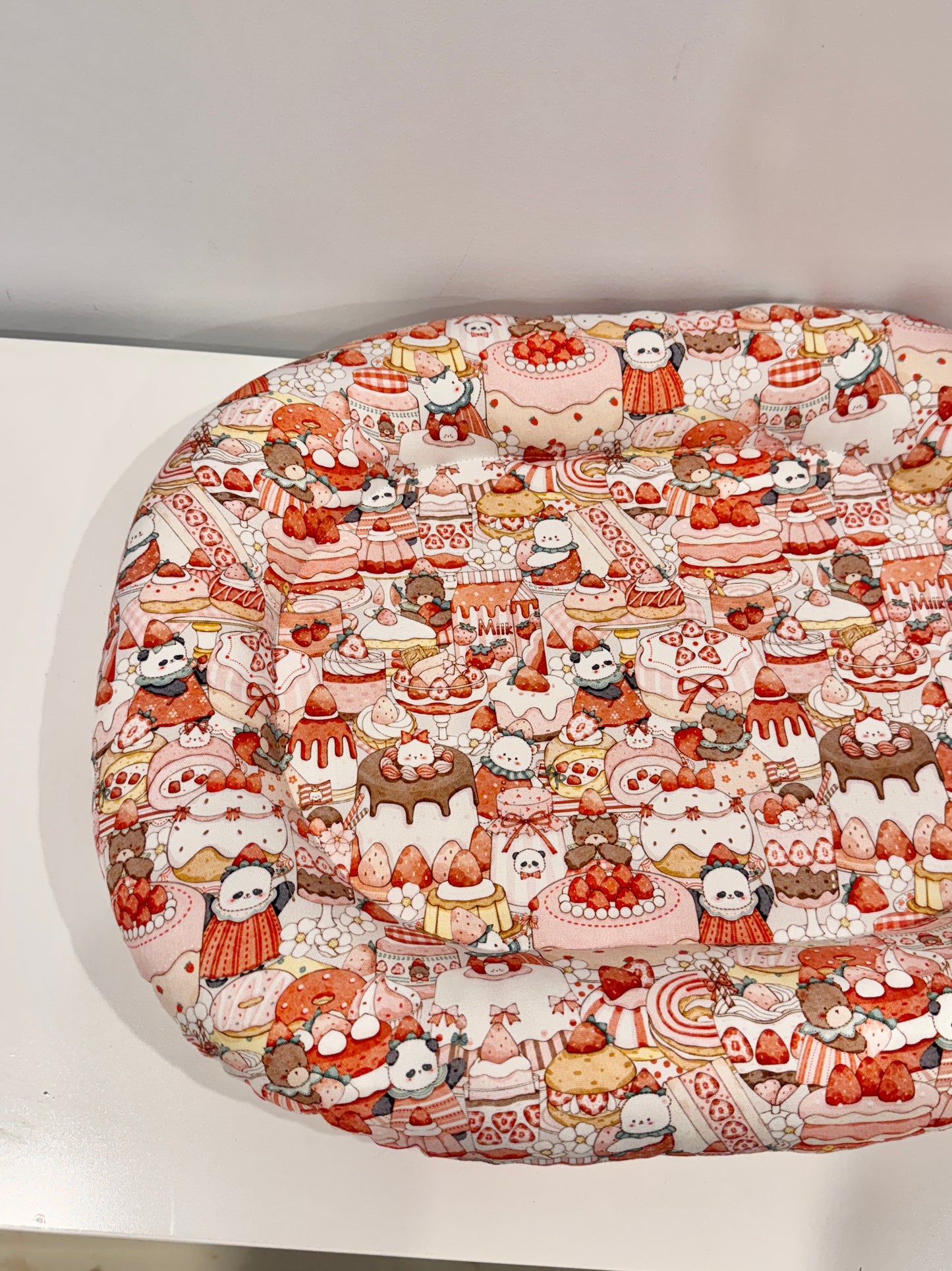 Strawberry cake bunny bed, Large