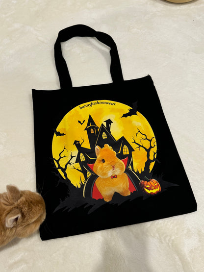 Eggiecula Halloween Limited Edition Black Canvas Bag 38x34cm