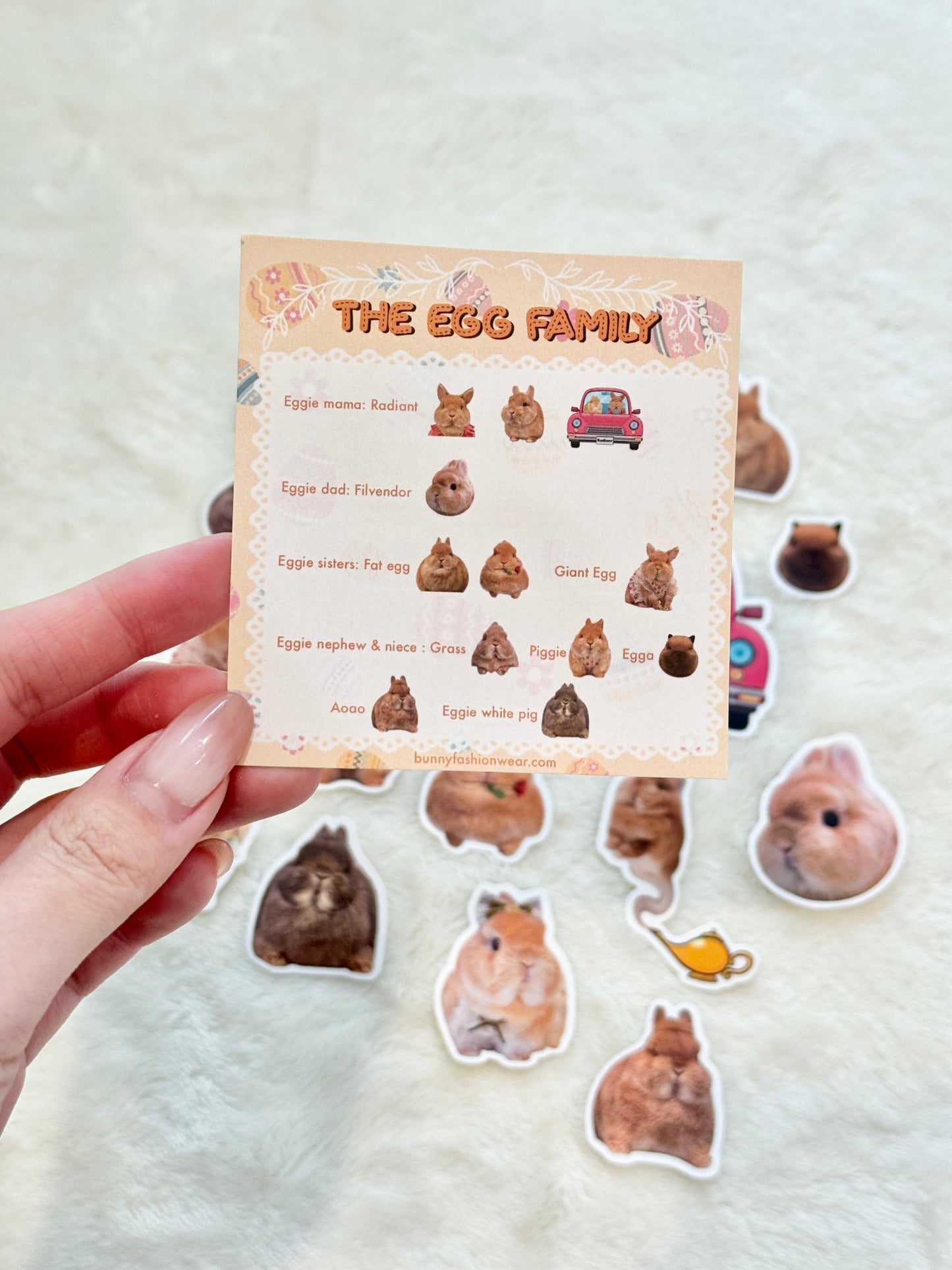 The Egg Family stickers 18 pack