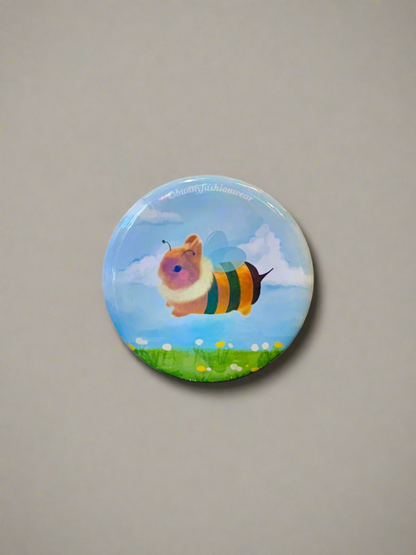 Babee Bumbleggie Holographic Pin Badge 58x58mm