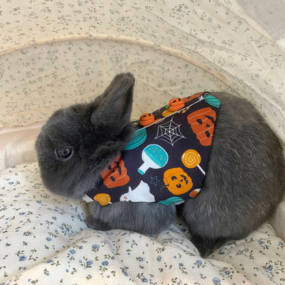 Pumpkin Vest, Pet Bunny Harness/Vest, Bunny Small Pet Harness, Rabbit Clothing Dress, Chinchilla Guinea Pig