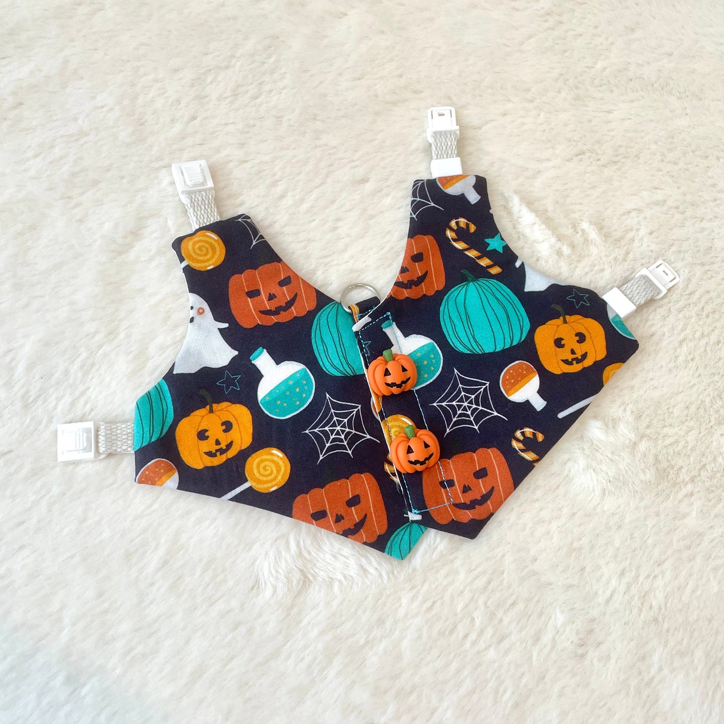 Pumpkin Vest, Pet Bunny Harness/Vest, Bunny Small Pet Harness, Rabbit Clothing Dress, Chinchilla Guinea Pig