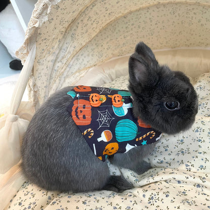 Pumpkin Vest, Pet Bunny Harness/Vest, Bunny Small Pet Harness, Rabbit Clothing Dress, Chinchilla Guinea Pig