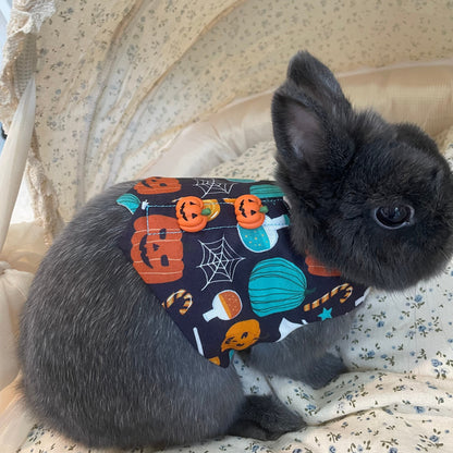 Pumpkin Vest, Pet Bunny Harness/Vest, Bunny Small Pet Harness, Rabbit Clothing Dress, Chinchilla Guinea Pig