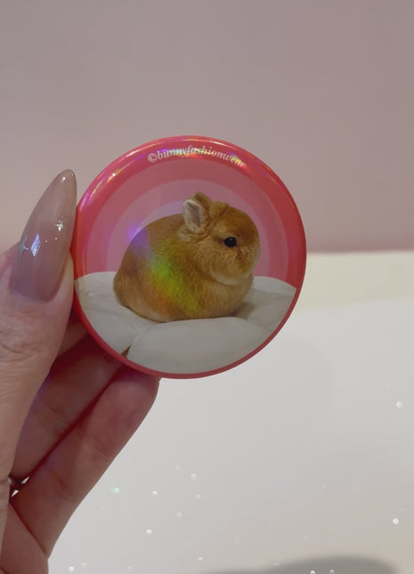 Eggie Circle Holographic Pin Badge